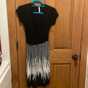 Gilli Faux wrap knit dress